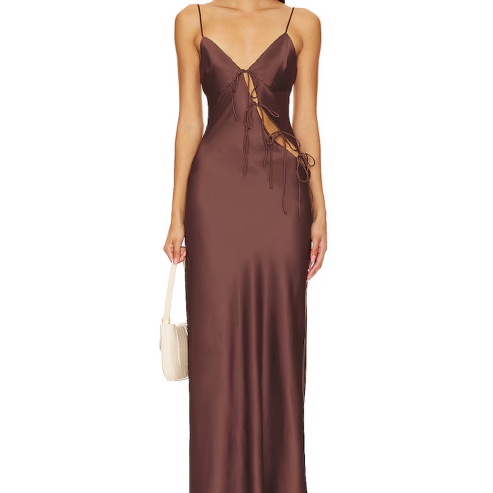 Lioness - about a girl in chocolate maxi dress